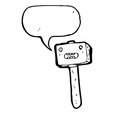 çekiç ile konuşma balonu