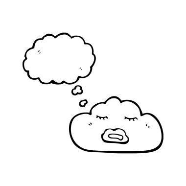 düşünce balonu ile bulut