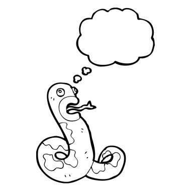 konuşma balonu ile yılan