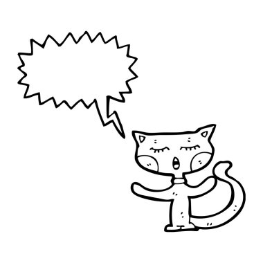 komik kedi ile konuşma balonu