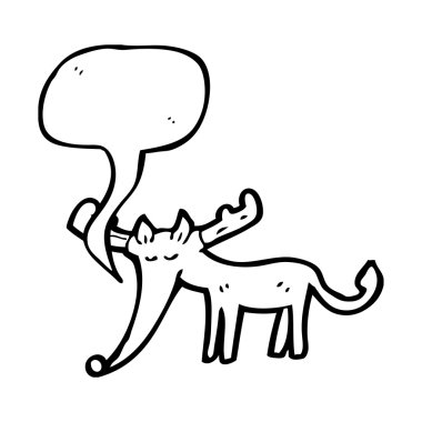 Ren geyiği ile konuşma balonu