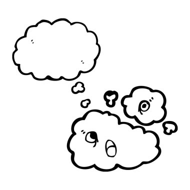 bulut düşünce balonu ile kesiliyor