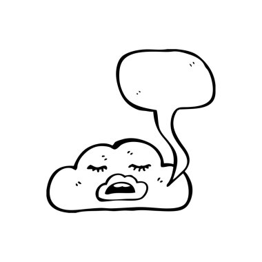 konuşma balonu ile bulut