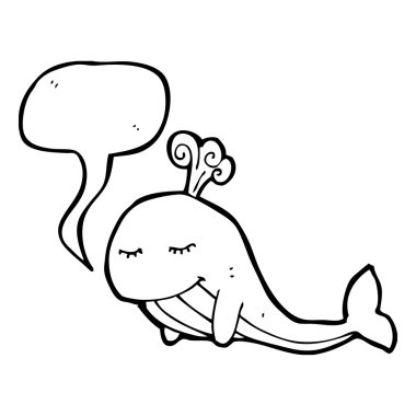 mutlu balina ile konuşma balonu