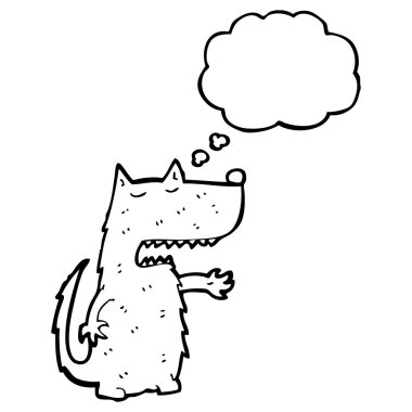 büyük kötü kurt ile düşünce balonu