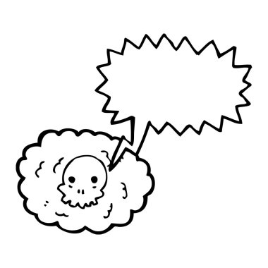 Cadılar Bayramı kafatası ölüm bulut