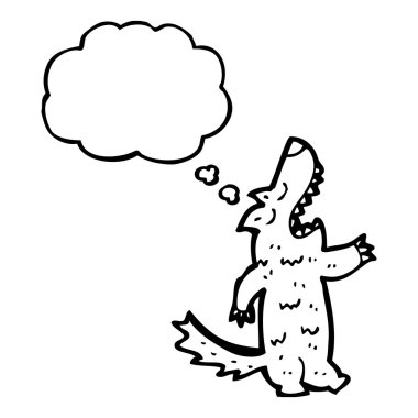 Kurt ile düşünce balonu