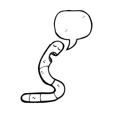 Toprak Solucanı ile konuşma balonu