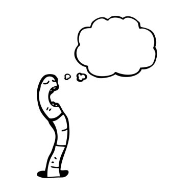 Toprak Solucanı ile düşünce balonu