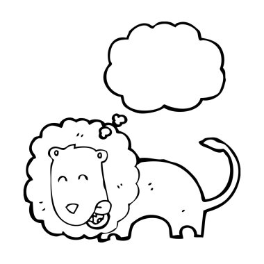 Hungry lion cartoon