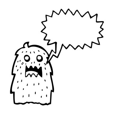 Retro karikatür haykıran hayalet