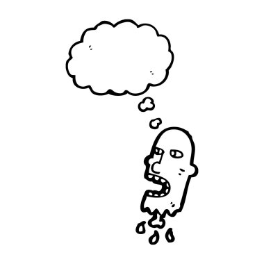 Brüt kopmuş zombi kafa çizgi film