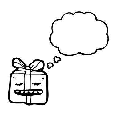 Noel hediyesi ile kabarcık karikatür sanıyordum.