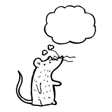 karikatür ürkek fare