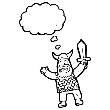 Viking düşünce balonu ile saldıran