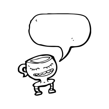 fincan çay çizgi film karakteri