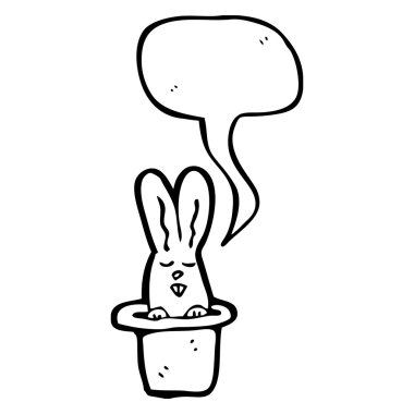 tavşan şapka karikatür