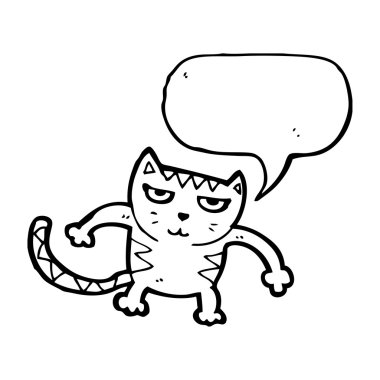 kedi için mücadele çizgi film karesi