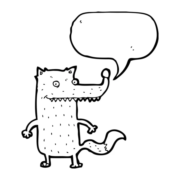 Lobo con burbuja del habla — Archivo Imágenes Vectoriales