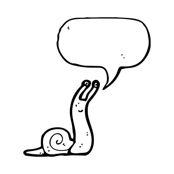 Caracol con burbuja del habla — Vector de stock