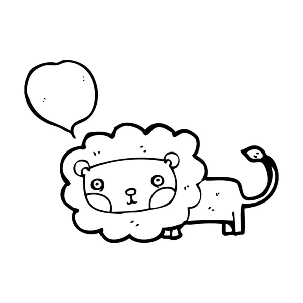 Petit lion mignon — Image vectorielle