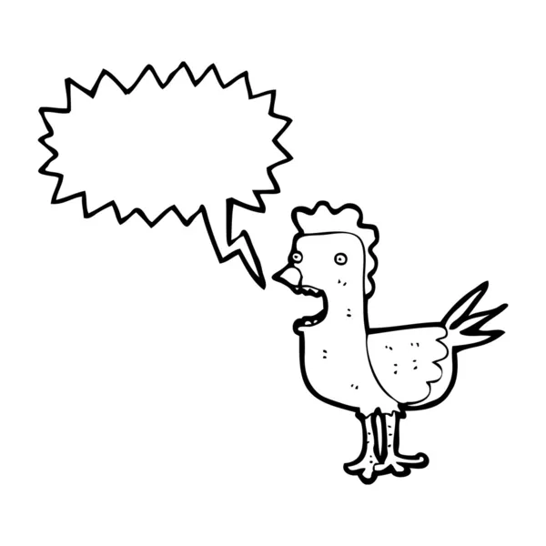 Pollo gruñendo — Vector de stock