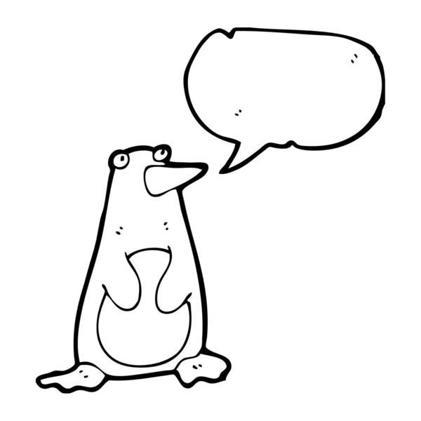 Funny talking penguin — Stock Vector