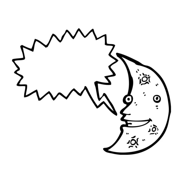 Crazy crescent moon — Stock Vector