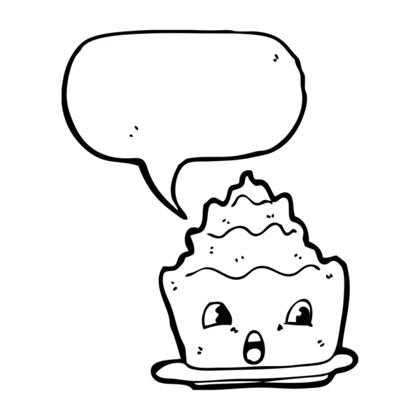 Gelée dessert avec bulle vocale — Image vectorielle