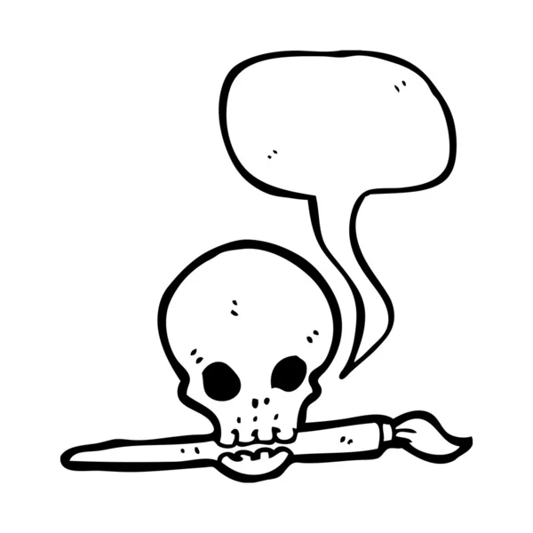 Art skull — Stock Vector