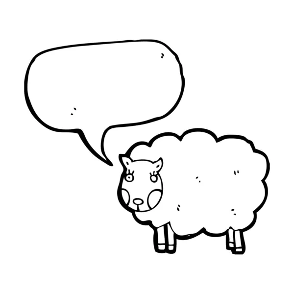 Ewe con burbuja del habla — Vector de stock