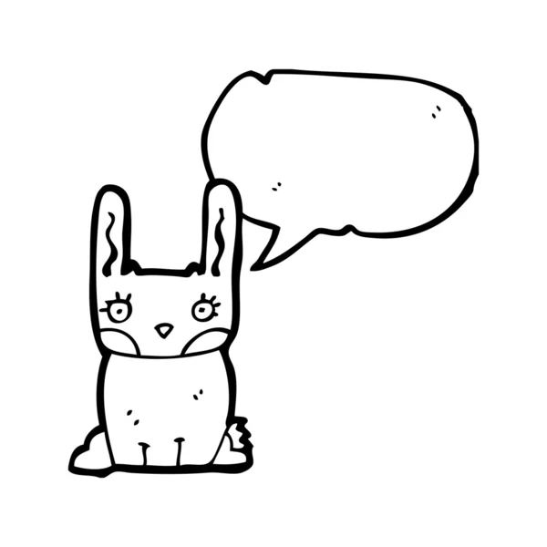 Кролик с пузырьком речи — стоковый вектор