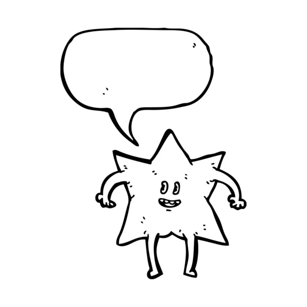 Κιτς αστέρι με φούσκα ομιλία — 图库矢量图片