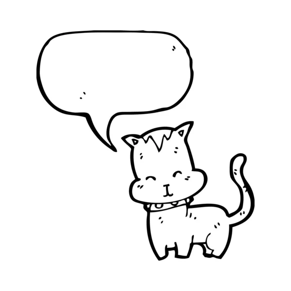 Lindo gato con burbuja de pensamiento — Vector de stock