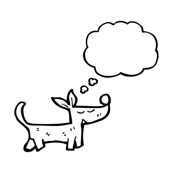 Hond met gedachte bubble — Stockvector