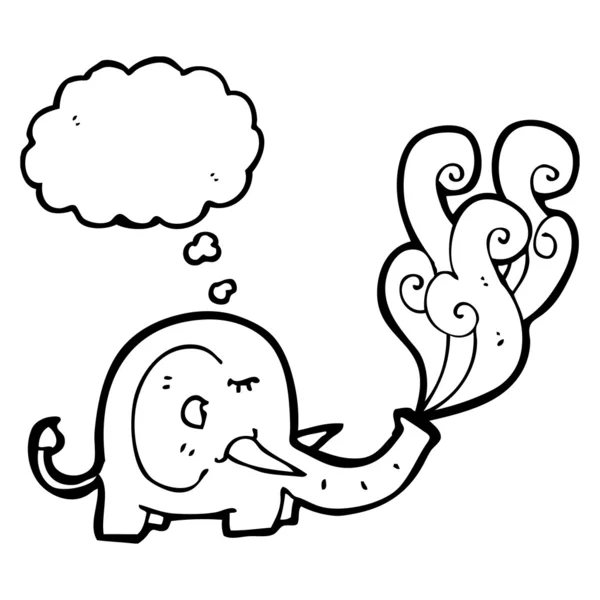 Elefant mit Gedankenblase — Stockvektor