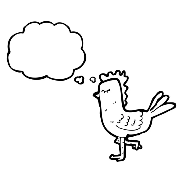 Курица с мыльным пузырем — стоковый вектор