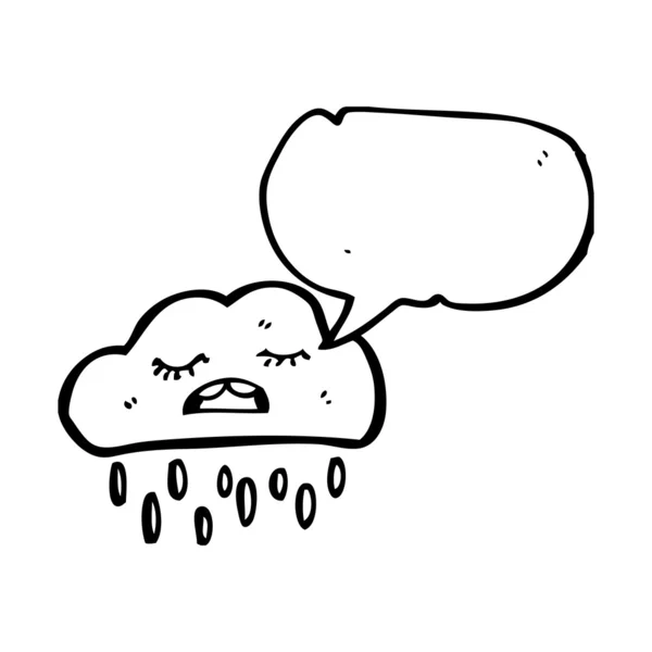 Nube con burbuja de habla — Archivo Imágenes Vectoriales
