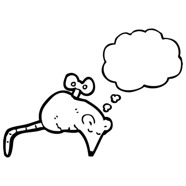 Tikus jarum jam dengan gelembung ucapan - Stok Vektor