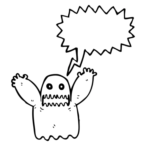 怖いハロウィーンの幽霊 — ストックベクタ