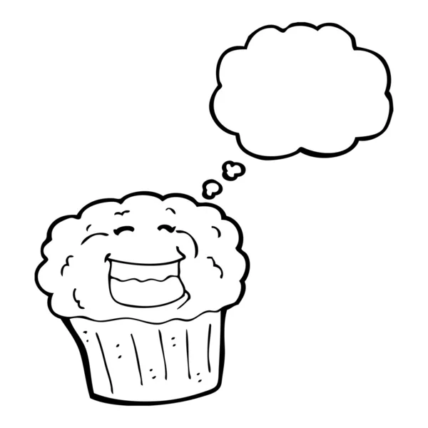 Happy muffin — Stock Vector