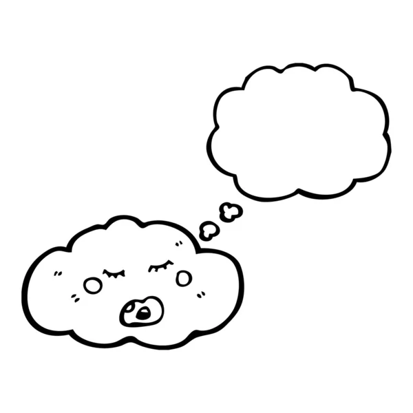 Nube con globo de pensamiento — Vector de stock