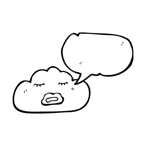 Nuvem com bolha de fala — Vetor de Stock