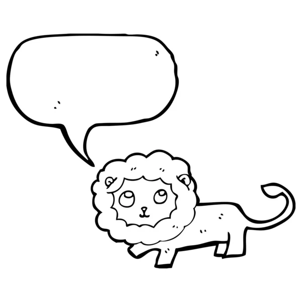思考バブルとライオン — ストックベクタ