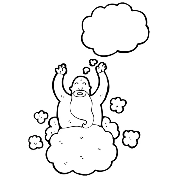 Dio sulla nuvola che emette comandamenti — Vettoriale Stock