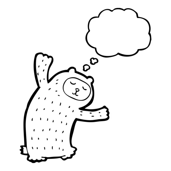 思考バブルを持つ漫画の猫 — ストックベクタ