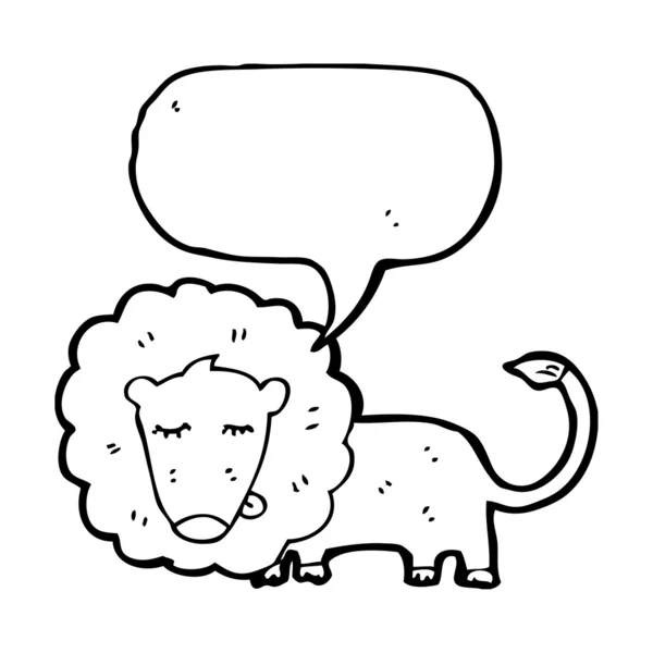 Hungry lion cartoon — Stok Vektör