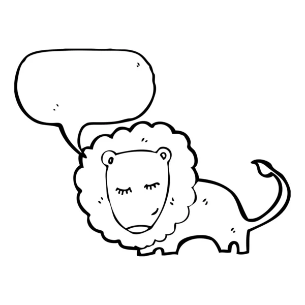 Felice cartone animato leone — Vettoriale Stock