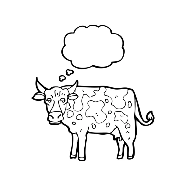 Cow with thought bubble — Stock Vector