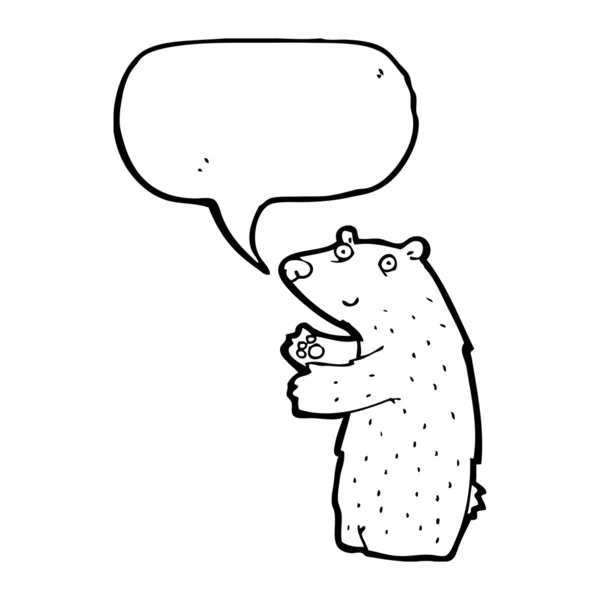 Разговор с белым медведем — стоковый вектор